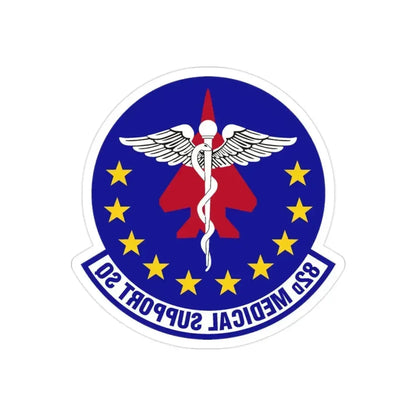 82d Medical Support Squadron (U.S. Air Force) REVERSE PRINT Transparent Die-Cut STICKER 2 Inch Die-Cut Transparent - The Sticker Space