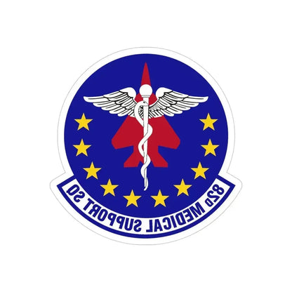 82d Medical Support Squadron (U.S. Air Force) REVERSE PRINT Transparent Die-Cut STICKER 4 Inch Die-Cut Transparent - The Sticker Space