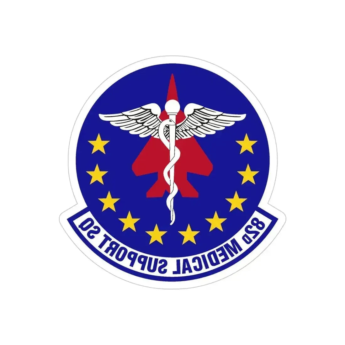 82d Medical Support Squadron (U.S. Air Force) REVERSE PRINT Transparent Die-Cut STICKER 5 Inch Die-Cut Transparent - The Sticker Space