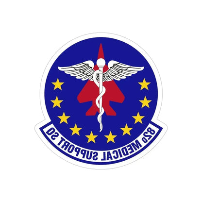 82d Medical Support Squadron (U.S. Air Force) REVERSE PRINT Transparent Die-Cut STICKER 5 Inch Die-Cut Transparent - The Sticker Space