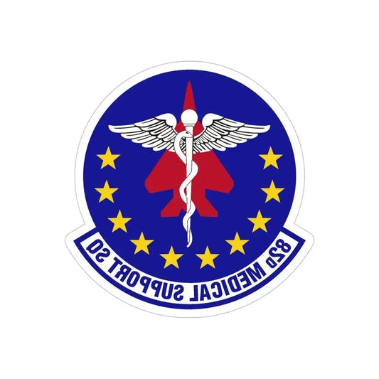 82d Medical Support Squadron (U.S. Air Force) REVERSE PRINT Transparent Die-Cut STICKER 6 Inch Die-Cut Transparent - The Sticker Space