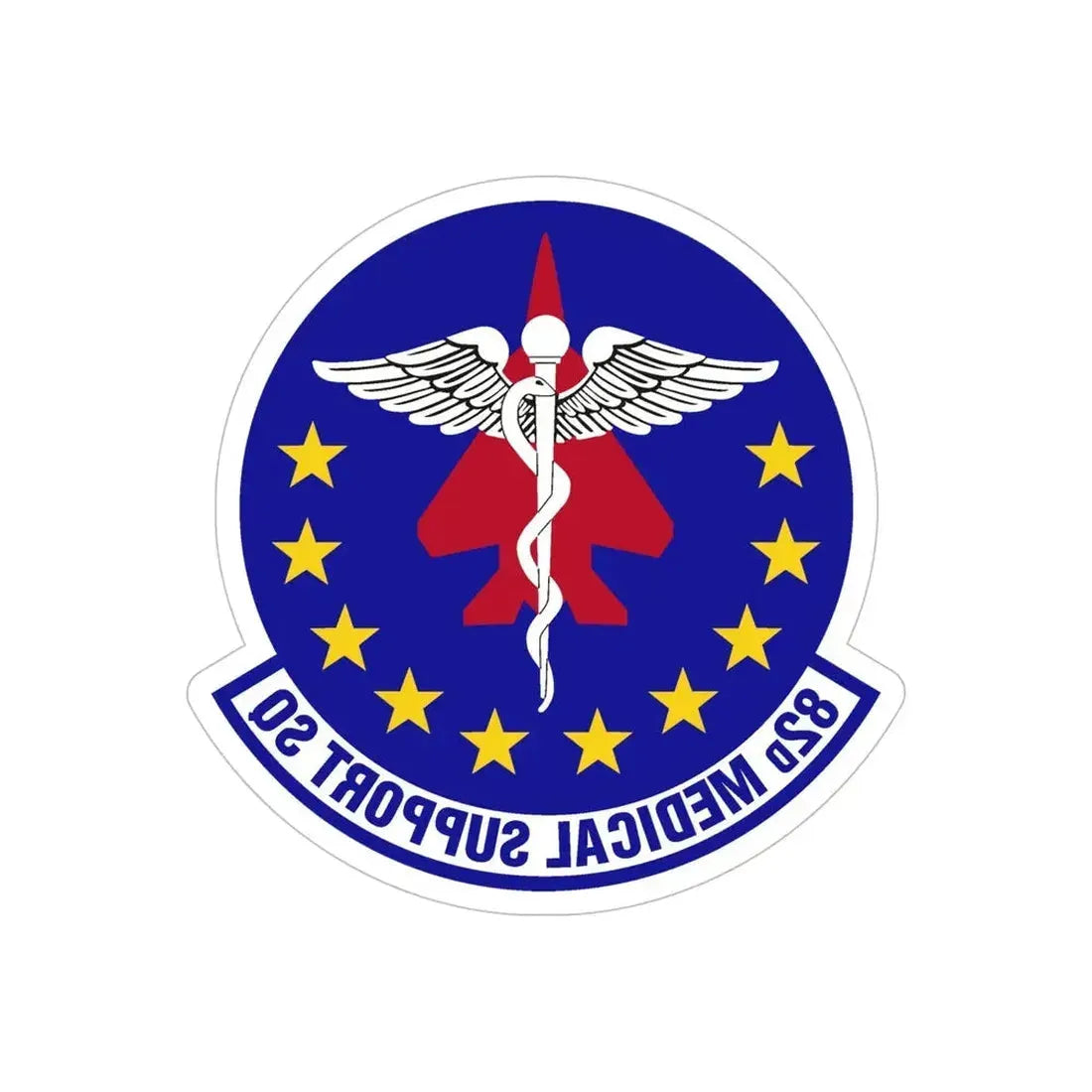 82d Medical Support Squadron (U.S. Air Force) REVERSE PRINT Transparent Die-Cut STICKER - The Sticker Space