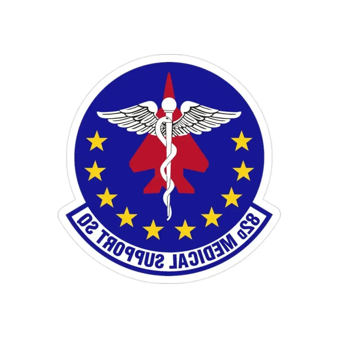 82d Medical Support Squadron (U.S. Air Force) REVERSE PRINT Transparent Die-Cut STICKER - The Sticker Space