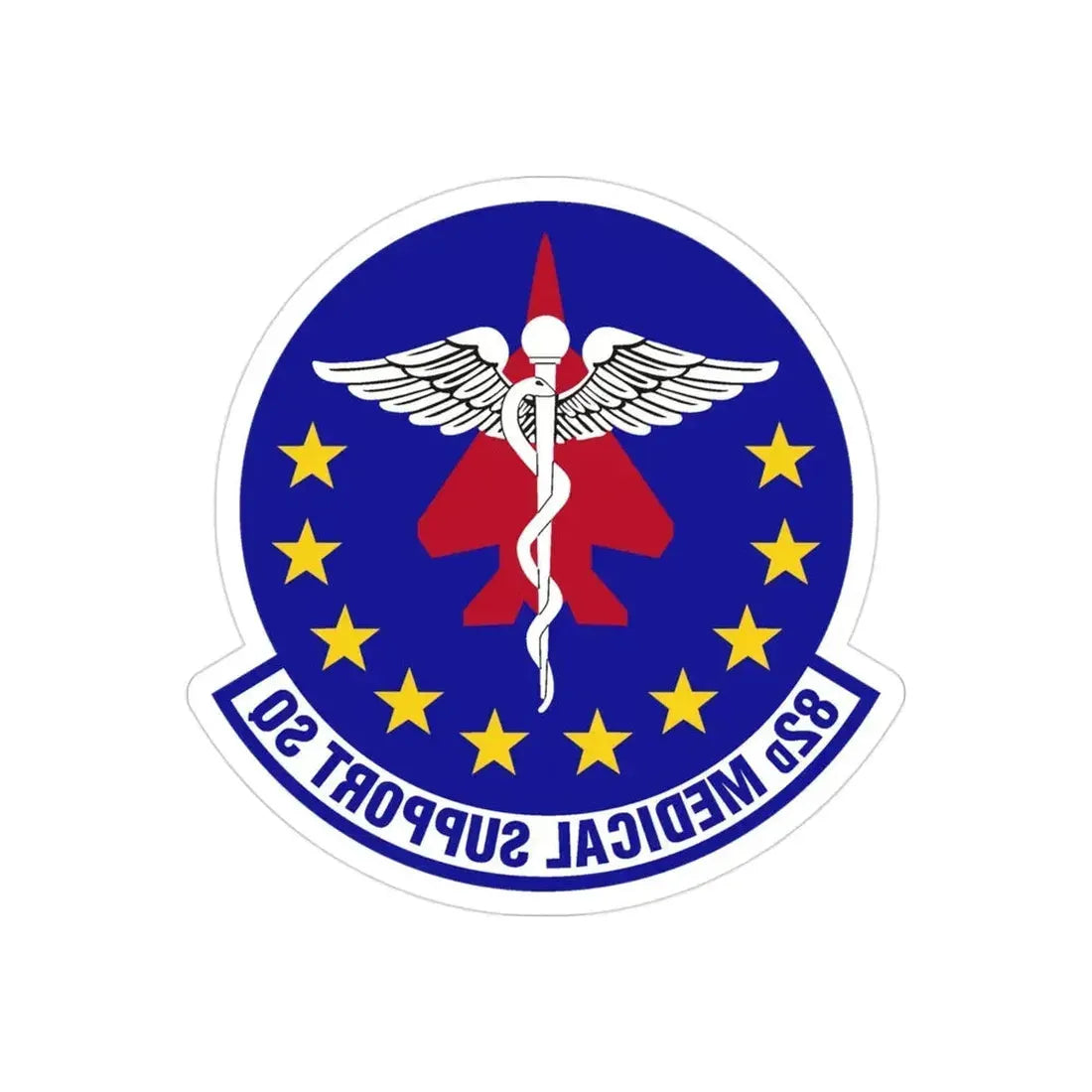 82d Medical Support Squadron (U.S. Air Force) REVERSE PRINT Transparent Die-Cut STICKER - The Sticker Space