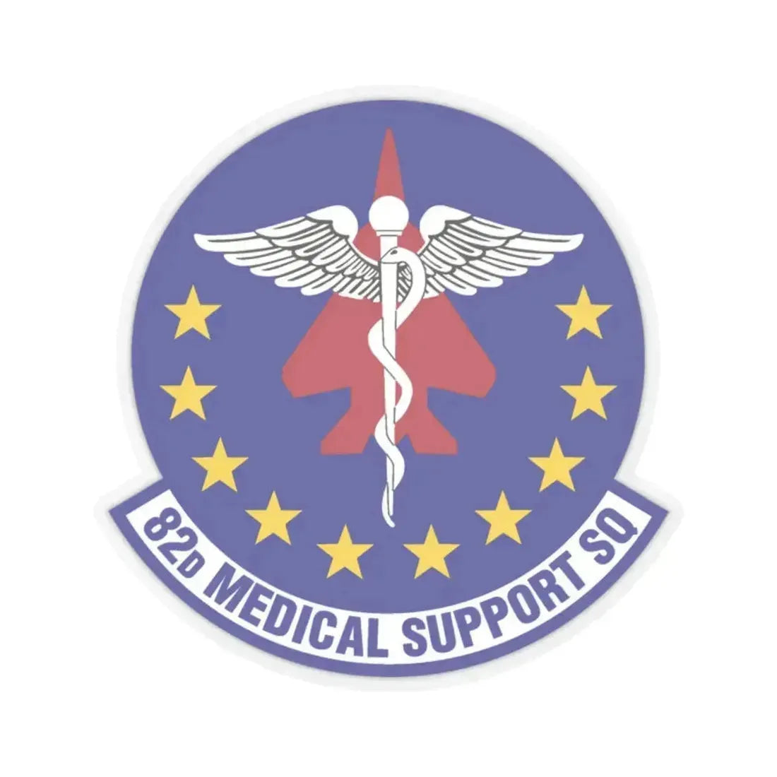 82d Medical Support Squadron (U.S. Air Force) STICKER Vinyl Kiss-Cut Decal 2 Inch Transparent - The Sticker Space