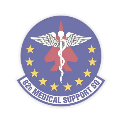 82d Medical Support Squadron (U.S. Air Force) STICKER Vinyl Kiss-Cut Decal 2 Inch Transparent - The Sticker Space