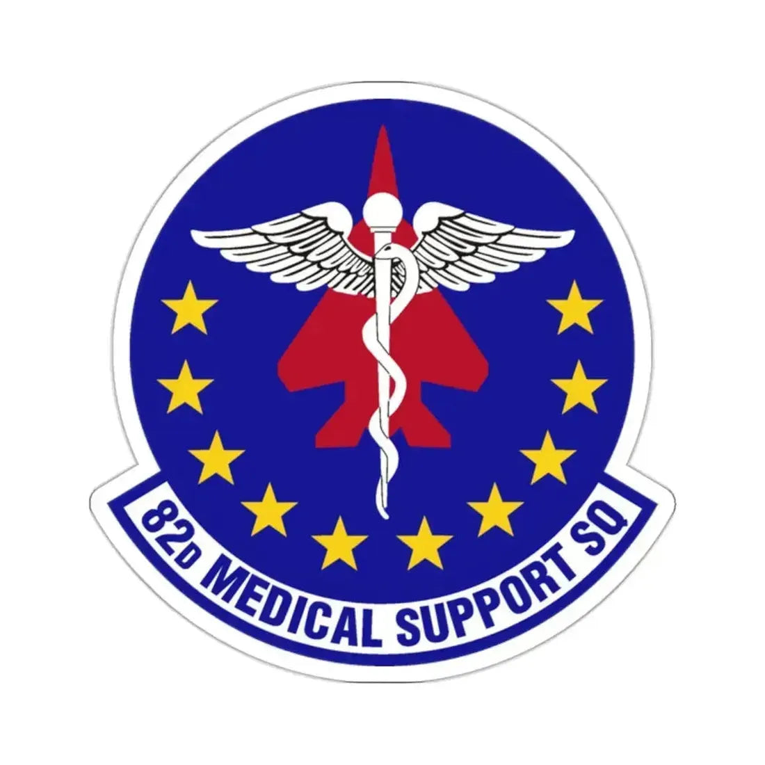 82d Medical Support Squadron (U.S. Air Force) STICKER Vinyl Kiss-Cut Decal 2 Inch White - The Sticker Space