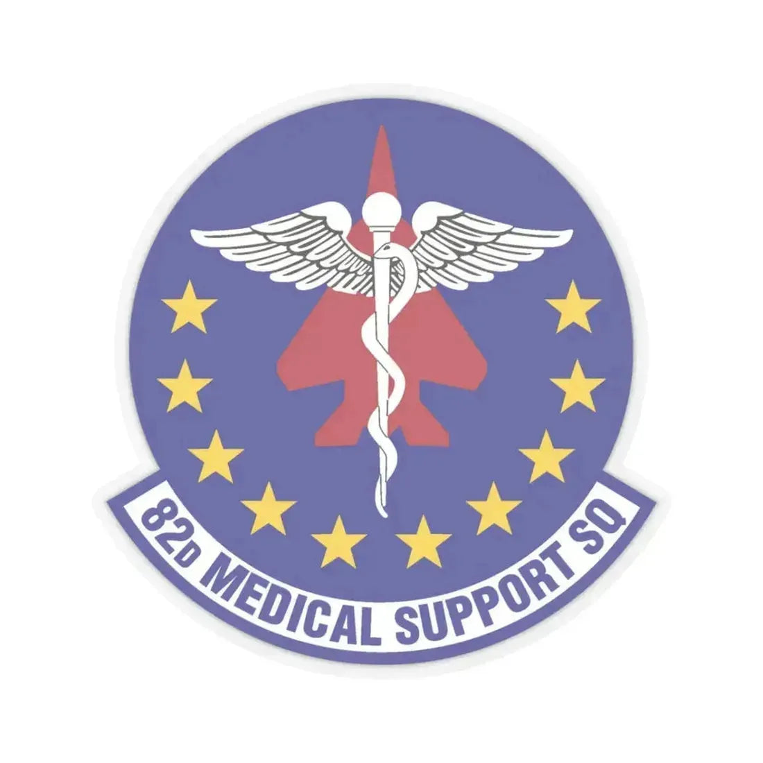 82d Medical Support Squadron (U.S. Air Force) STICKER Vinyl Kiss-Cut Decal 3 Inch Transparent - The Sticker Space