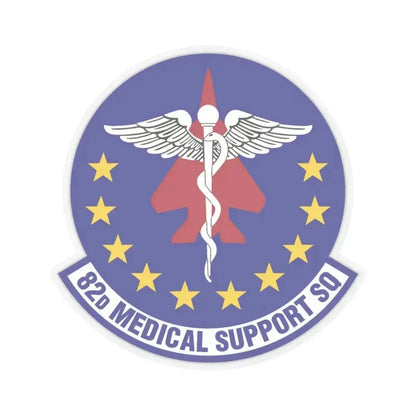 82d Medical Support Squadron (U.S. Air Force) STICKER Vinyl Kiss-Cut Decal 3 Inch Transparent - The Sticker Space
