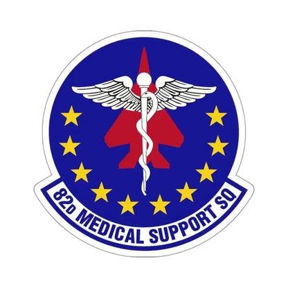 82d Medical Support Squadron (U.S. Air Force) STICKER Vinyl Kiss-Cut Decal 3 Inch White - The Sticker Space