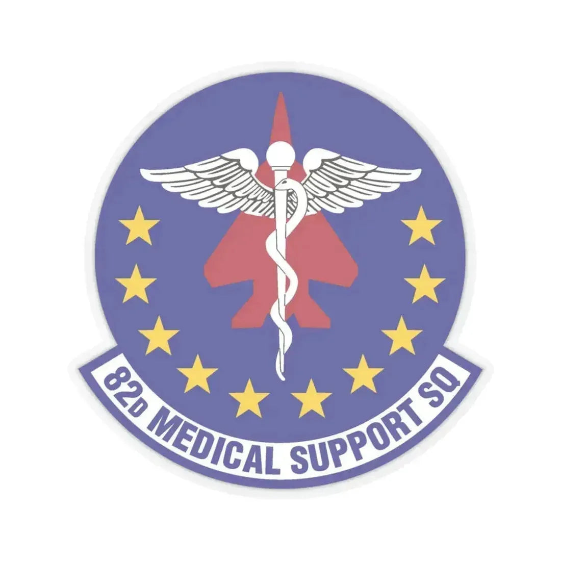 82d Medical Support Squadron (U.S. Air Force) STICKER Vinyl Kiss-Cut Decal 4 Inch Transparent - The Sticker Space