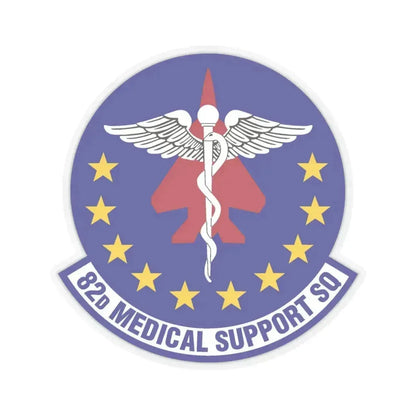 82d Medical Support Squadron (U.S. Air Force) STICKER Vinyl Kiss-Cut Decal 4 Inch Transparent - The Sticker Space