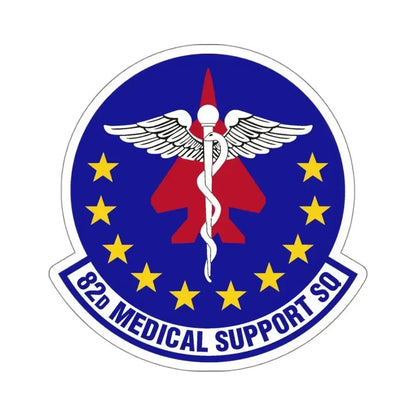 82d Medical Support Squadron (U.S. Air Force) STICKER Vinyl Kiss-Cut Decal 4 Inch White - The Sticker Space