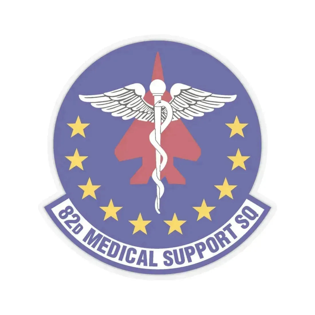 82d Medical Support Squadron (U.S. Air Force) STICKER Vinyl Kiss-Cut Decal 6 Inch Transparent - The Sticker Space