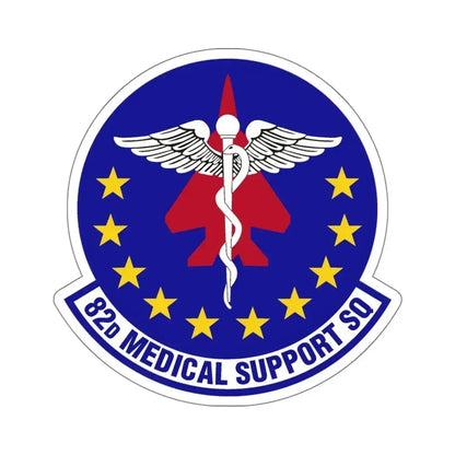 82d Medical Support Squadron (U.S. Air Force) STICKER Vinyl Kiss-Cut Decal 6 Inch White - The Sticker Space