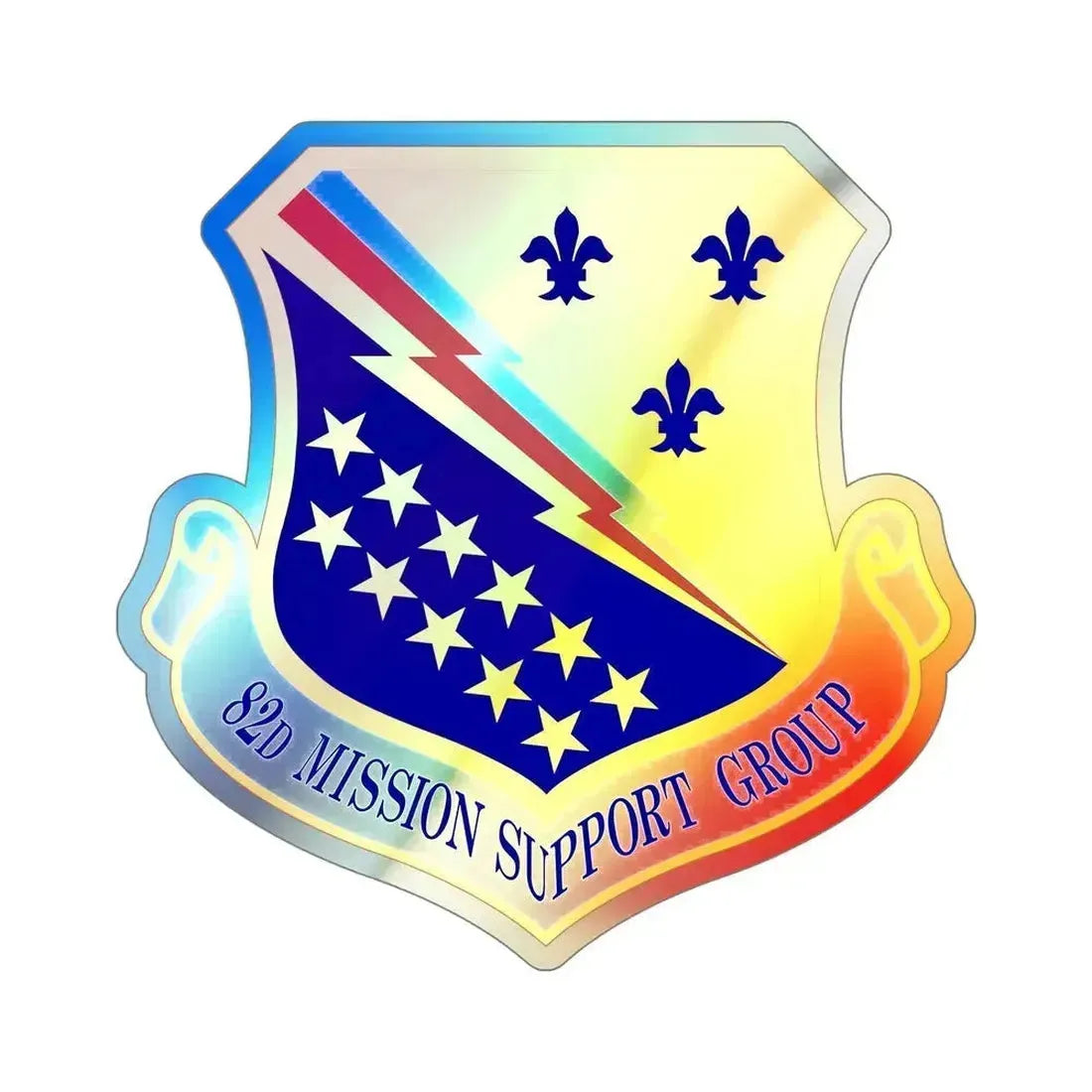 82d Mission Support Group (U.S. Air Force) Holographic STICKER Die-Cut Vinyl Decal 6 Inch Holographic - The Sticker Space