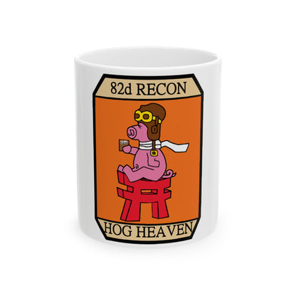 82D RECON Friday Patch (U.S. Air Force) White Coffee Mug-11oz-The Sticker Space