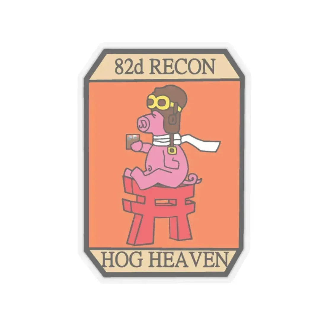 82D RECON Friday Patch (U.S. Air Force) STICKER Vinyl Kiss-Cut Decal 4 Inch Transparent - The Sticker Space