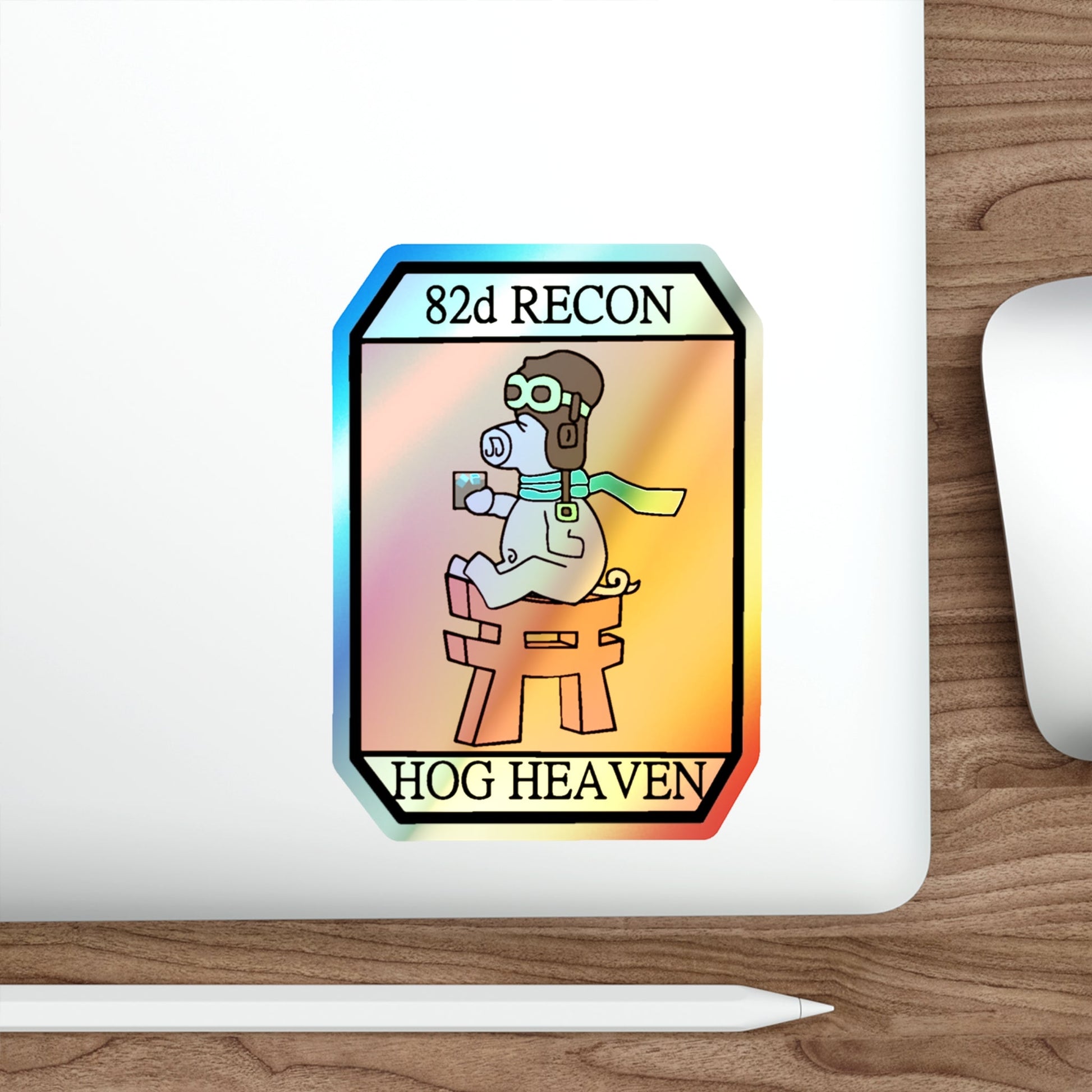 82D RECON Hog Heaven (U.S. Air Force) Holographic STICKER Die-Cut Vinyl Decal-The Sticker Space