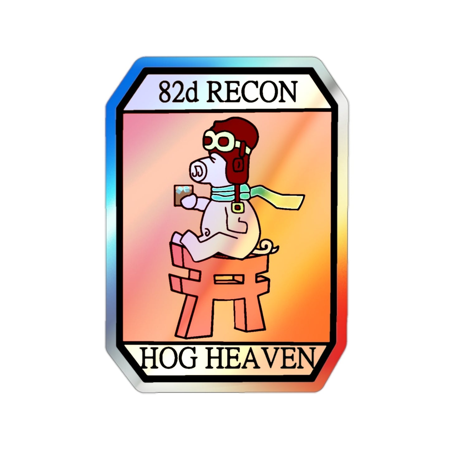 82D RECON Hog Heaven (U.S. Air Force) Holographic STICKER Die-Cut Vinyl Decal-2 Inch-The Sticker Space