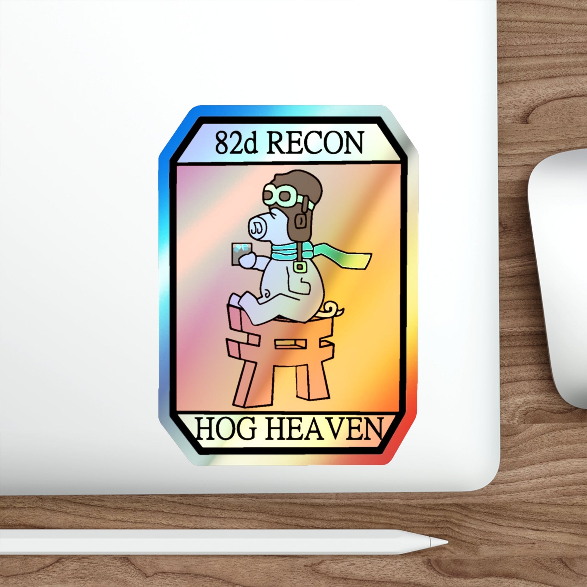 82D RECON Hog Heaven (U.S. Air Force) Holographic STICKER Die-Cut Vinyl Decal-The Sticker Space