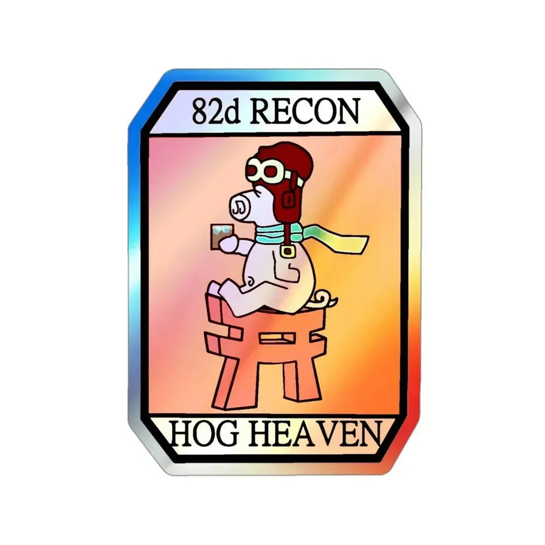 82D RECON Hog Heaven (U.S. Air Force) Holographic STICKER Die-Cut Vinyl Decal - The Sticker Space