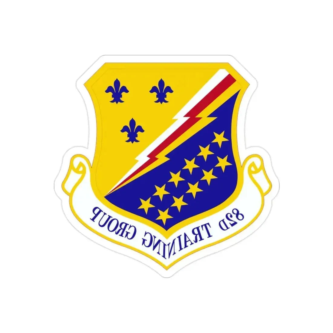 82d Training Group (U.S. Air Force) REVERSE PRINT Transparent Die-Cut STICKER - The Sticker Space