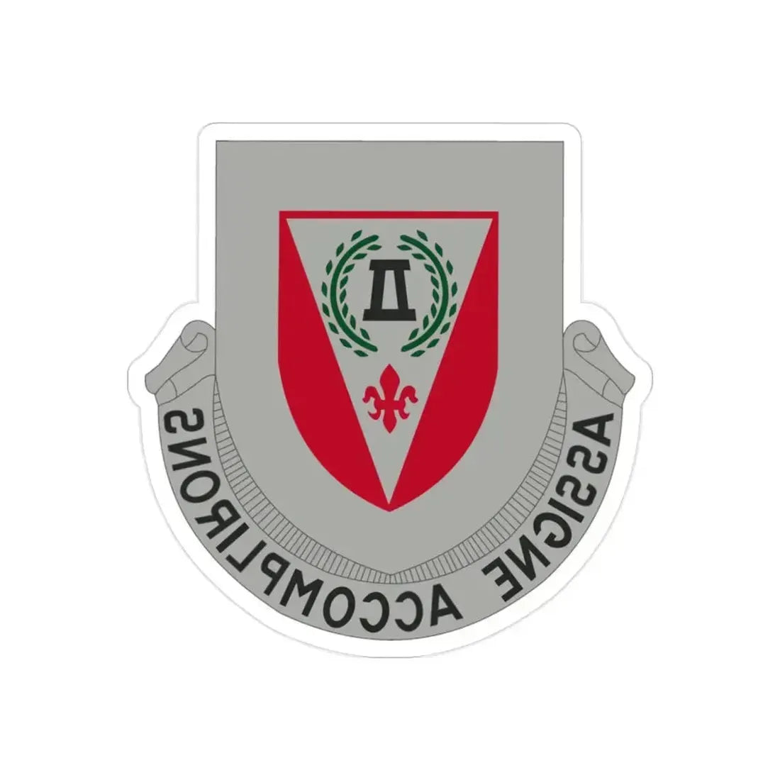 83 Engineer Battalion (U.S. Army) REVERSE PRINT Transparent Die-Cut STICKER 2 Inch Die-Cut Transparent - The Sticker Space