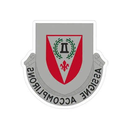 83 Engineer Battalion (U.S. Army) REVERSE PRINT Transparent Die-Cut STICKER 2 Inch Die-Cut Transparent - The Sticker Space