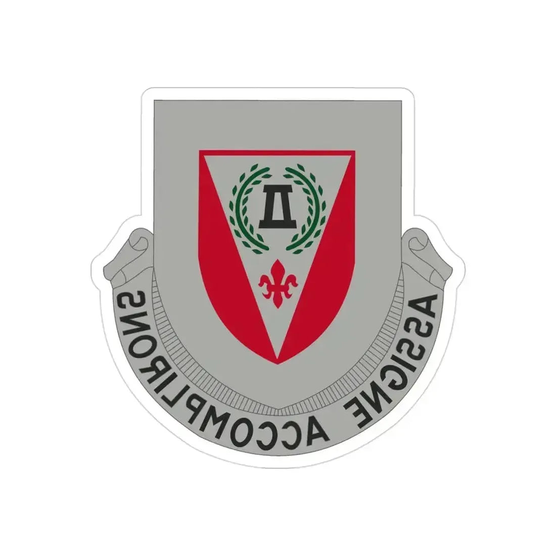 83 Engineer Battalion (U.S. Army) REVERSE PRINT Transparent Die-Cut STICKER 3 Inch Die-Cut Transparent - The Sticker Space