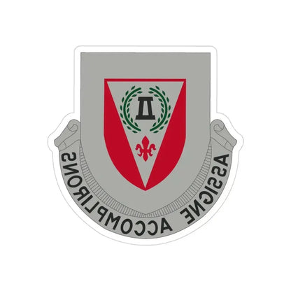 83 Engineer Battalion (U.S. Army) REVERSE PRINT Transparent Die-Cut STICKER 4 Inch Die-Cut Transparent - The Sticker Space