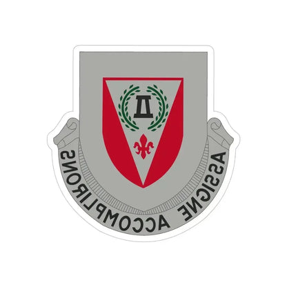 83 Engineer Battalion (U.S. Army) REVERSE PRINT Transparent Die-Cut STICKER 5 Inch Die-Cut Transparent - The Sticker Space