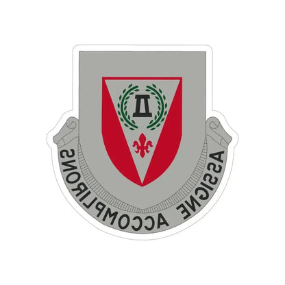 83 Engineer Battalion (U.S. Army) REVERSE PRINT Transparent Die-Cut STICKER 6 Inch Die-Cut Transparent - The Sticker Space