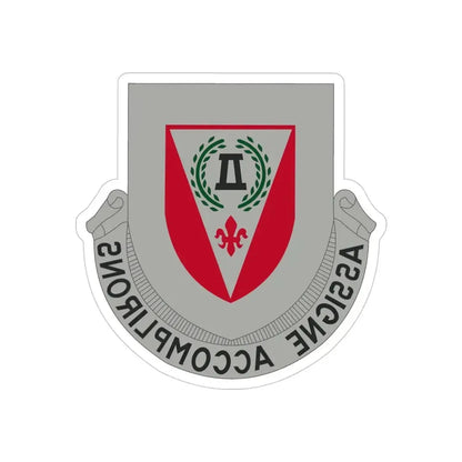 83 Engineer Battalion (U.S. Army) REVERSE PRINT Transparent Die-Cut STICKER - The Sticker Space