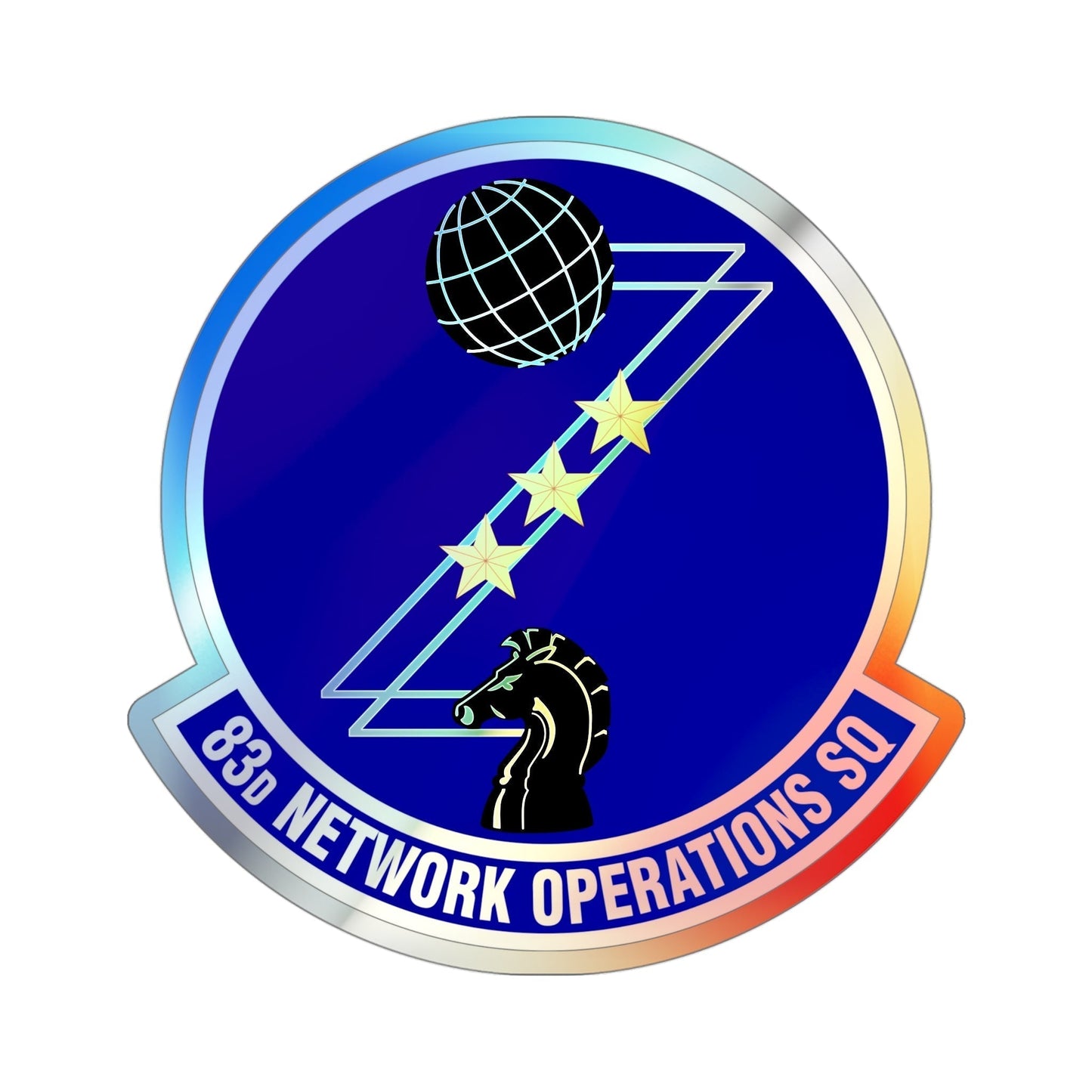 83 Network Operations Squadron ACC (U.S. Air Force) Holographic STICKER Die-Cut Vinyl Decal-4 Inch-The Sticker Space