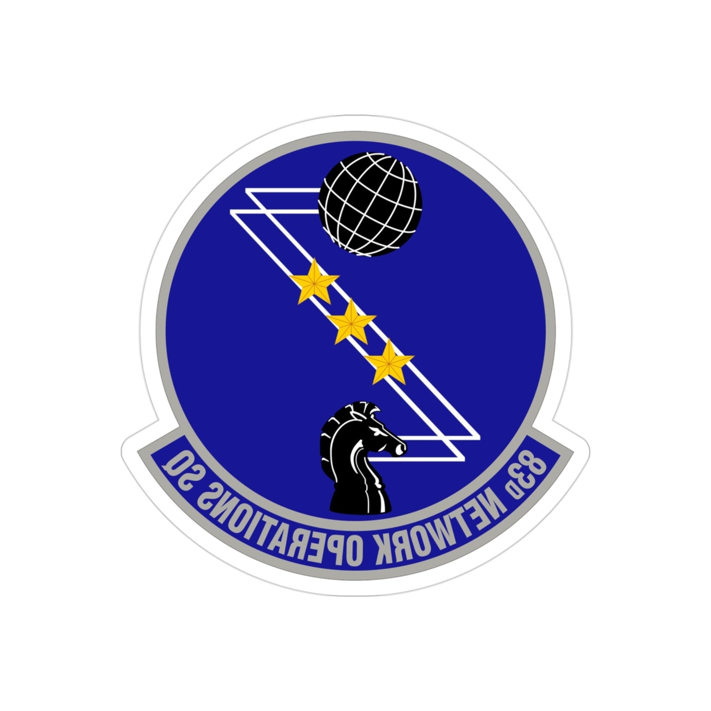 83 Network Operations Squadron ACC (U.S. Air Force) REVERSE PRINT Transparent STICKER-3 Inch-The Sticker Space