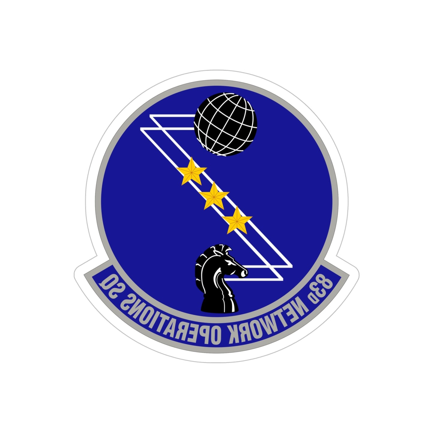 83 Network Operations Squadron ACC (U.S. Air Force) REVERSE PRINT Transparent STICKER-5 Inch-The Sticker Space