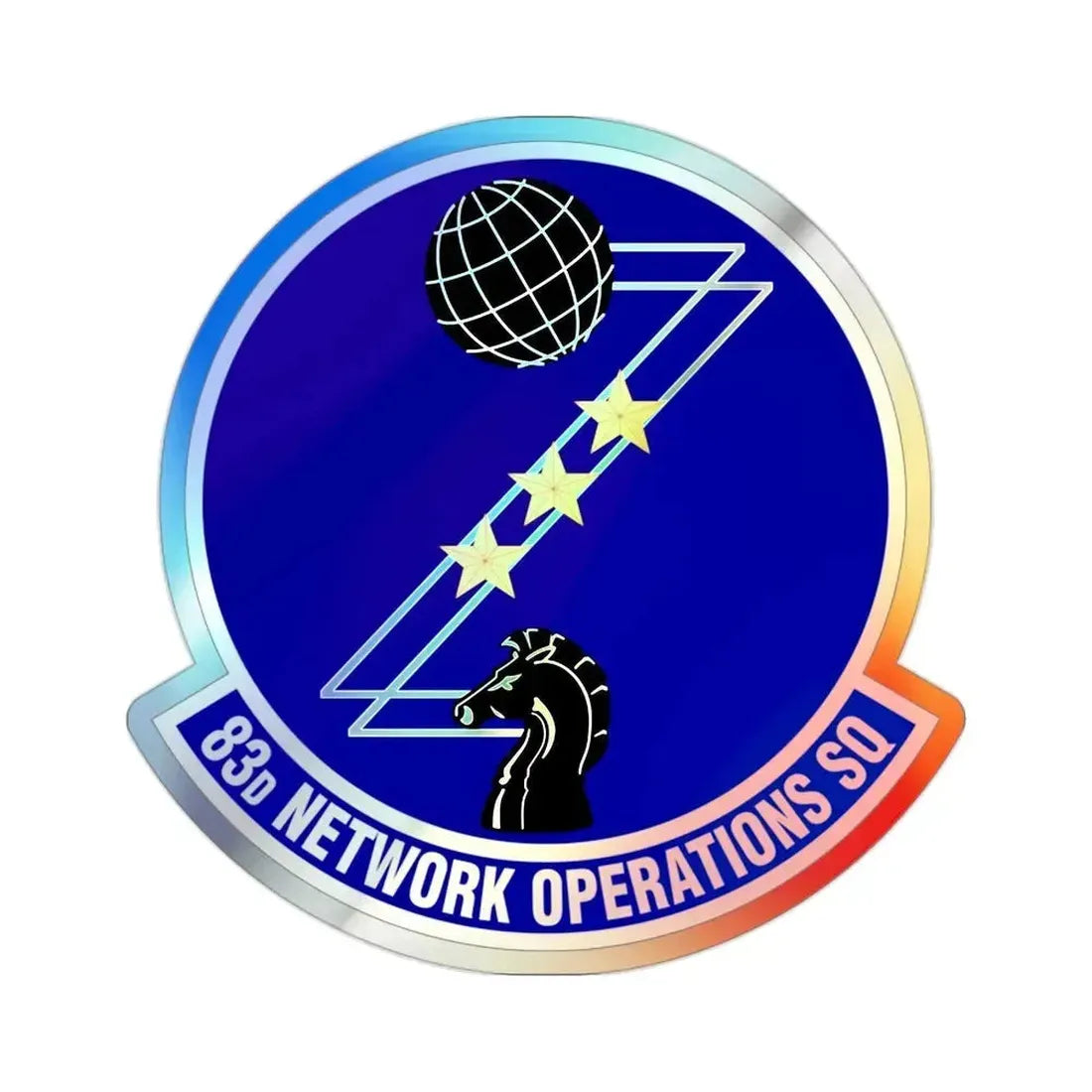 83 Network Operations Squadron ACC (U.S. Air Force) Holographic STICKER Die-Cut Vinyl Decal 2 Inch Holographic - The Sticker Space