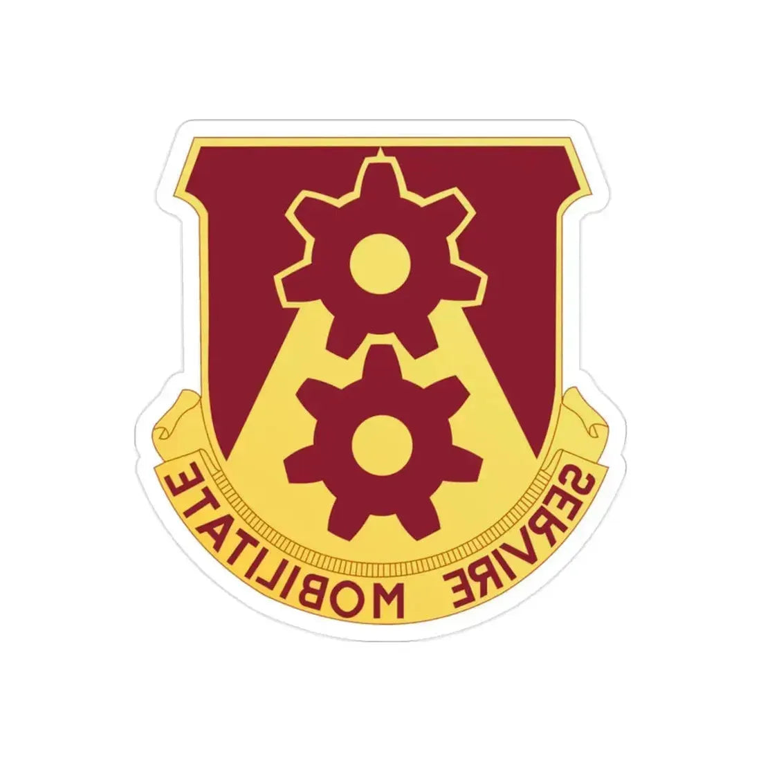 83 Transportation Battalion (U.S. Army) REVERSE PRINT Transparent Die-Cut STICKER 2 Inch Die-Cut Transparent - The Sticker Space