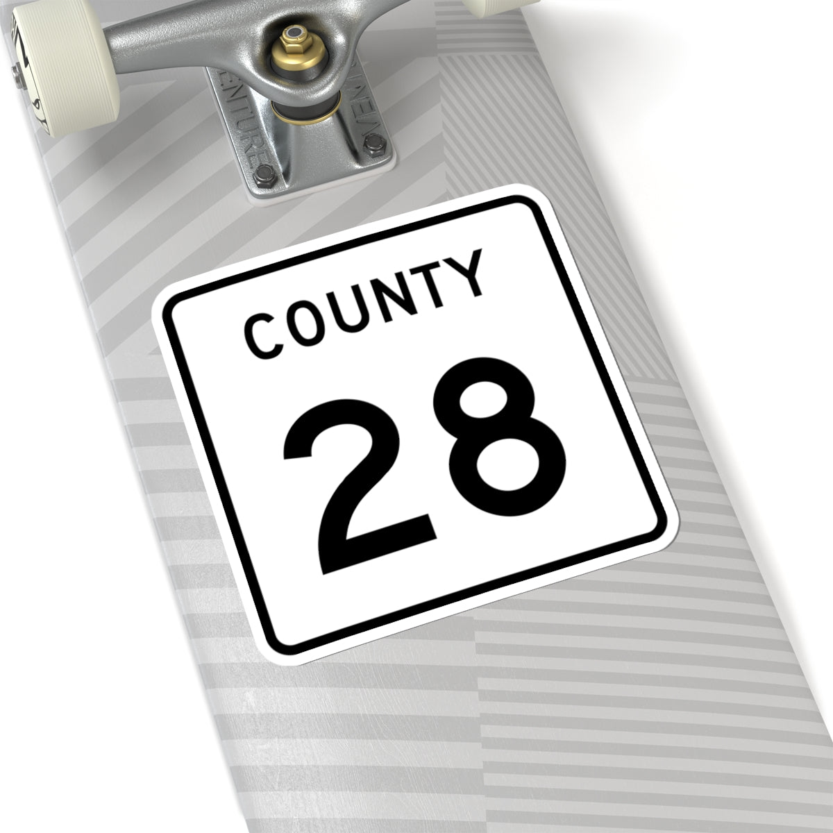 County 28 square (Minnesota) (Road Sign) STICKER Vinyl Kiss-Cut Decal