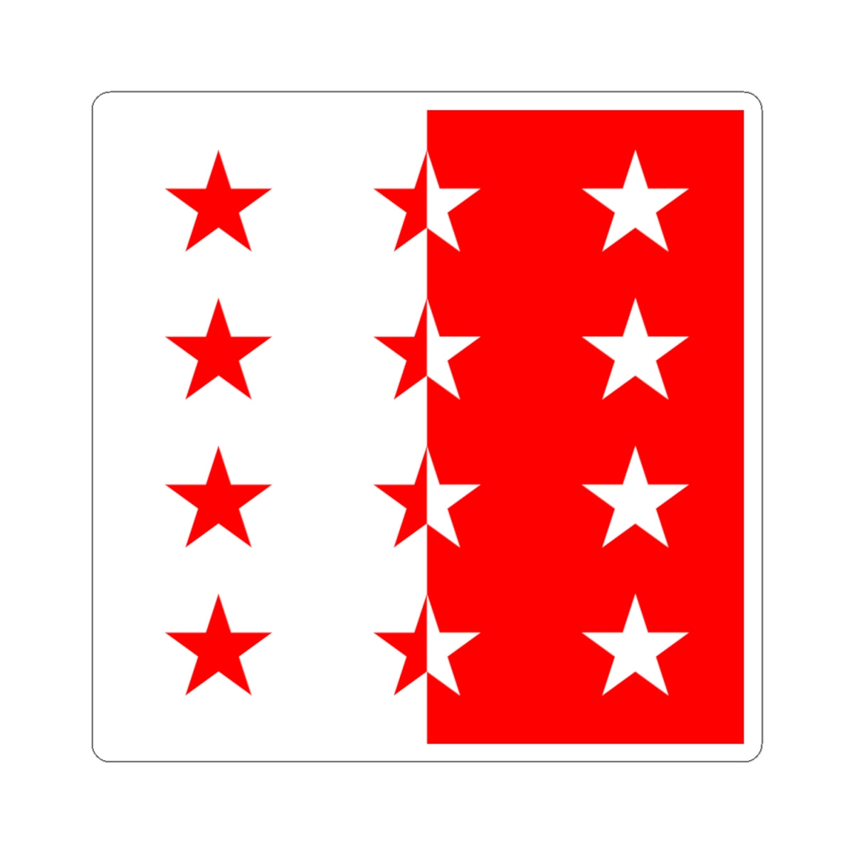 Flag of the Rhodanic Republic (Switzerland) STICKER Vinyl Kiss-Cut Decal