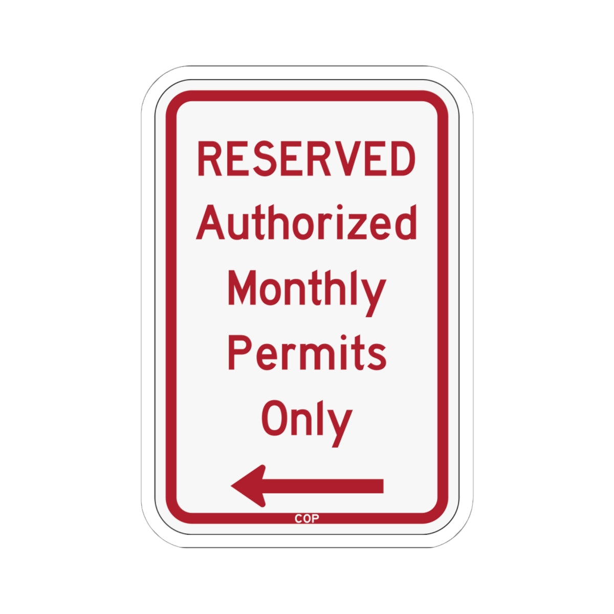 PBOT Road sign P4458L (Oregon) (Road Sign) STICKER Vinyl Kiss-Cut Decal
