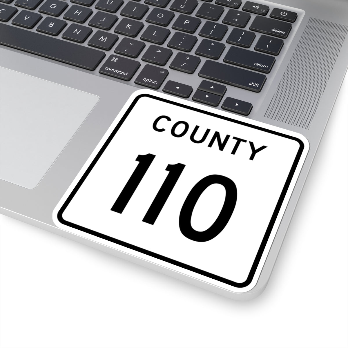 County 110 square (Minnesota) (Road Sign) STICKER Vinyl Kiss-Cut Decal