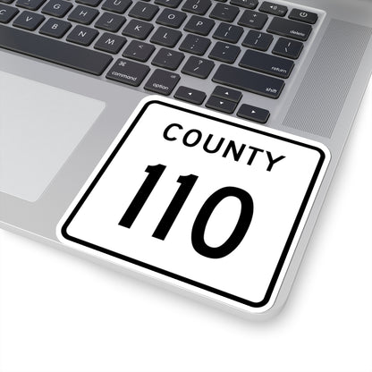 County 110 square (Minnesota) (Road Sign) STICKER Vinyl Kiss-Cut Decal