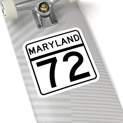 MD Route 72 (Maryland) (Road Sign) STICKER Vinyl Kiss-Cut Decal