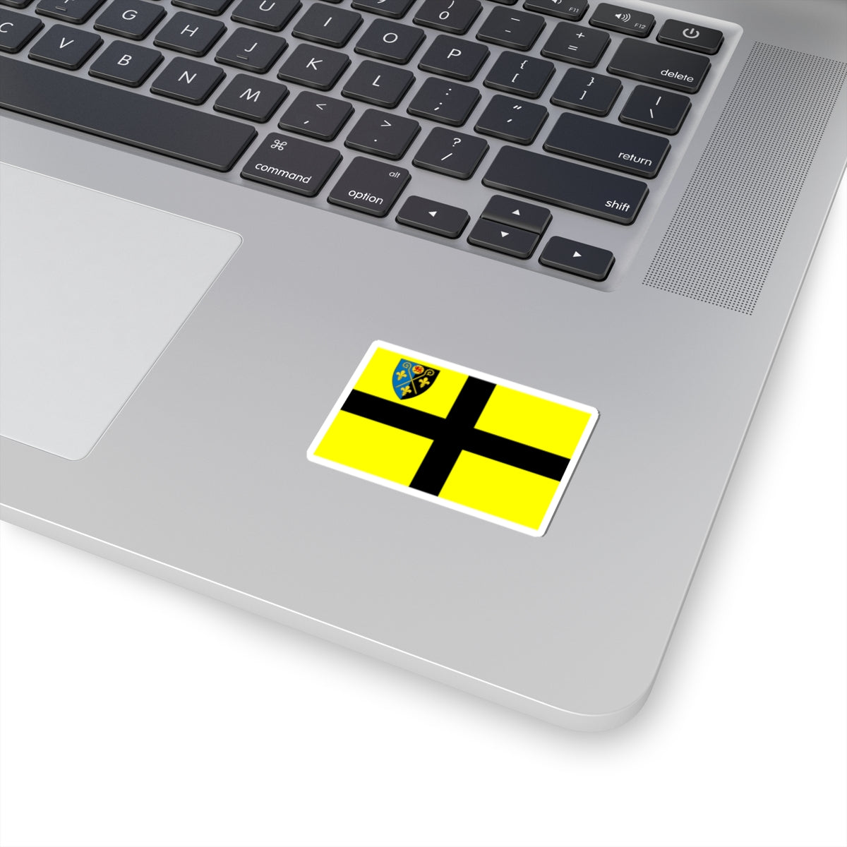 Flag of St David early with Diocese of Monmouth Shield in Canton (United Kingdom) STICKER Vinyl Kiss-Cut Decal