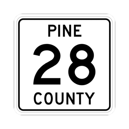 Pine County Route 28 MN (Minnesota) (Road Sign) STICKER Vinyl Kiss-Cut Decal