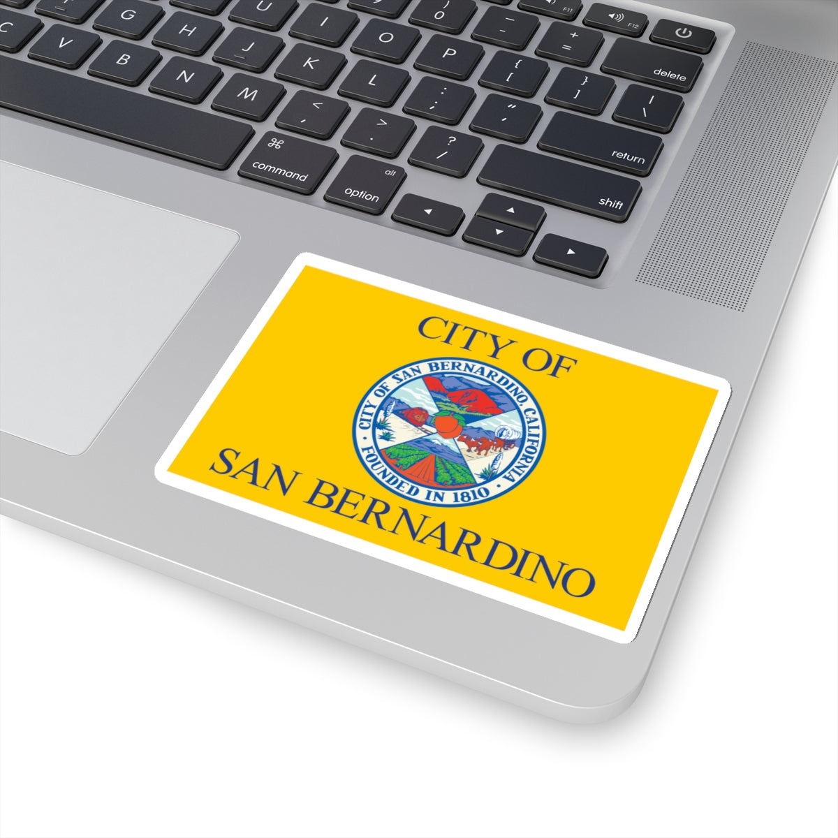 Flag of San Bernardino, California - STICKER Vinyl Kiss-Cut Decal