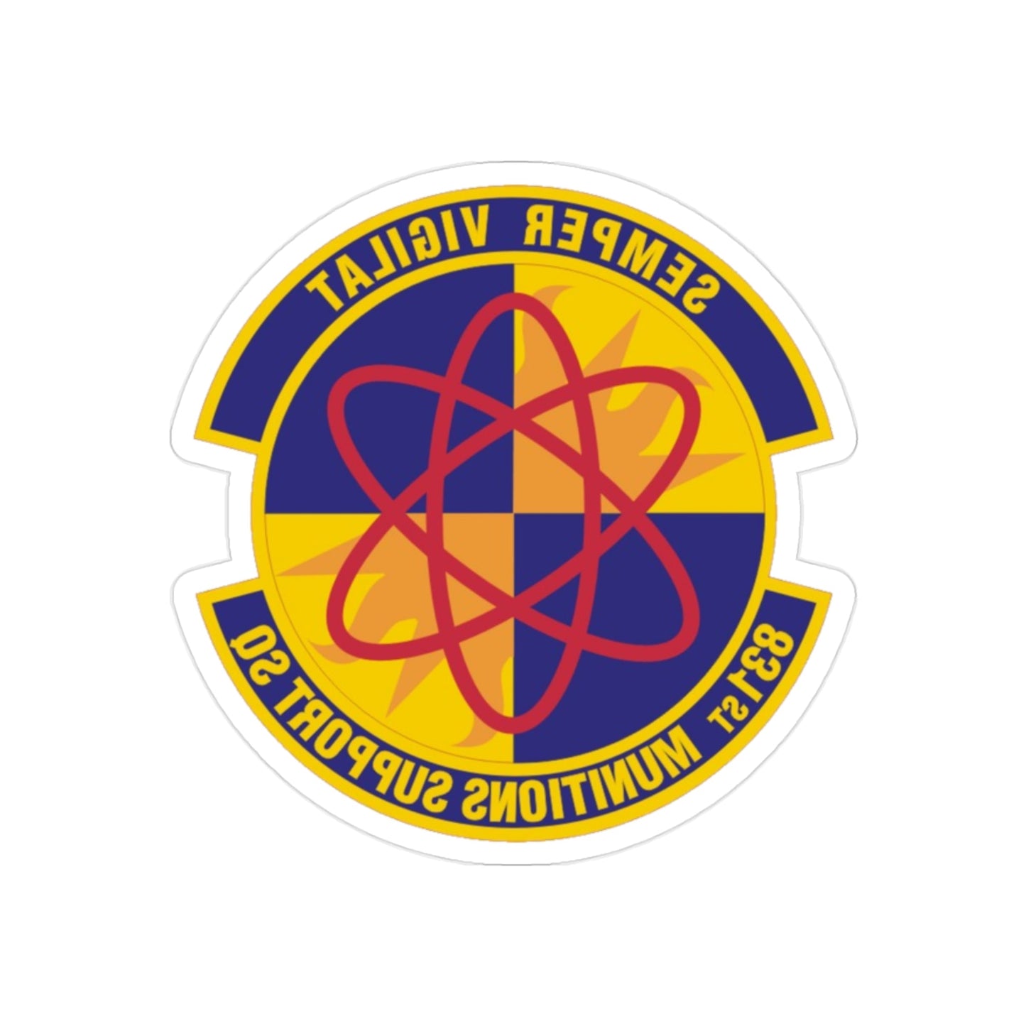 831st Munitions Support Squadron (U.S. Air Force) REVERSE PRINT Transparent STICKER-2 Inch-The Sticker Space