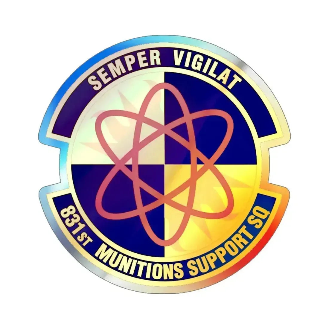 831st Munitions Support Squadron (U.S. Air Force) Holographic STICKER Die-Cut Vinyl Decal 5 Inch Holographic - The Sticker Space